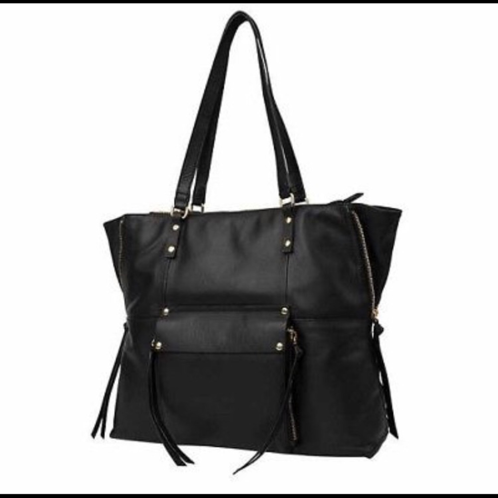 KOOBA Large Black Leather Tote NEW